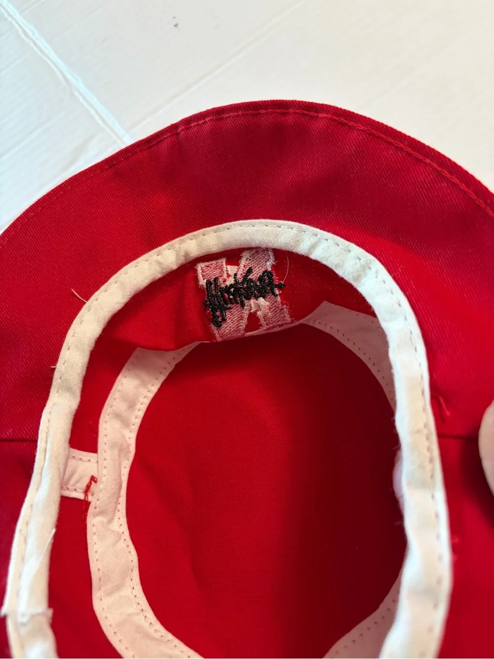 Vtg 90s‎ Nebraska Huskers Toddler Bucket Hat Made in USA Red 18